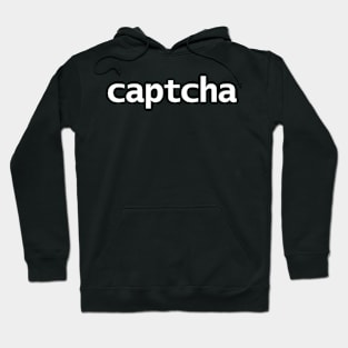 Front and Back Print Captcha and Definition Typography White Text Hoodie